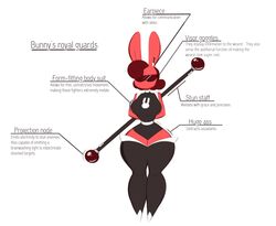  2018 anthro ass averyshadydolphin big_breasts big_butt big_ears black_text breasts clothed clothing digital_media_(artwork) earpiece eyewear female guard hair hi_res huge_butt lagomorph legwear leporid looking_at_viewer mammal rabbit red_hair solo staff sunglasses tammy_(averyshadydolphin) tammy_(disambiguation) text thick_thighs thigh_highs wide_hips 