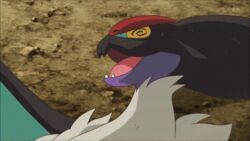  alain_(pokemon) animated animated noivern pokemon pokemon_(anime) satoshi_(pokemon) water weavile 