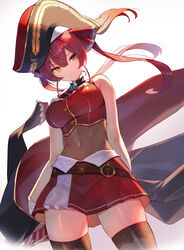  eyepatch heterochromia hololive houshou_marine sukocchi thighhighs 