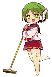  :d android bad_id bad_twitter_id female full_body green_eyes green_hair looking_at_viewer mota multi_(to_heart) open_mouth pleated_skirt robot_ears school_uniform short_hair simple_background skirt smile solo thighhighs to_heart to_heart_(series) white_background 