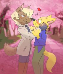  avoid_posting canid canine canis doopcity duo flower fox gaon hi_res kaiketsu_zorori male male/male mammal plant wolf zorori 