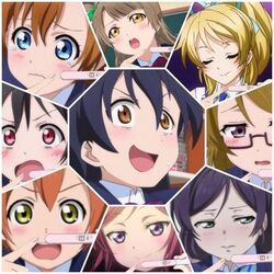  10s 6+girls ayase_eli black_hair blonde_hair blue_eyes blue_hair blush brown_eyes brown_hair closed_eyes funny glasses green_eyes grey_hair hoshizora_rin humor koizumi_hanayo kousaka_honoka long_hair looking_away love_live! love_live!_school_idol_project minami_kotori multiple_girls nishikino_maki oops open_mouth orange_hair pointing ponytail pregnancy_test pregnant purple_eyes purple_hair red_eyes red_hair short_hair sonoda_umi sweat sweatdrop tears toujou_nozomi tsurime wavy_mouth what yazawa_nico yellow_eyes yuri 