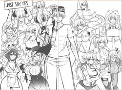  2boys 6+girls ahe_gao alicia_(granblue_fantasy) bear_grillz bear_mask bodysuit breasts buruma chun-li cleavage cosplay dab_(dance) dagashi_kashi denim doma_umaru doma_umaru_(cosplay) dragon_quest dragon_quest_iii embarrassed female_admiral_(kancolle) final_fantasy final_fantasy_vii final_fight girls_und_panzer granblue_fantasy greyscale gundam gundam_seed gundam_seed_destiny gym_uniform hair_ornament hairclip harem haruna_(kancolle) hat himouto!_umaru-chan horns huge_breasts idolmaster iowa_(kancolle) iroha_(samurai_spirits) iroha_(samurai_spirits)_(cosplay) jadenkaiba jeans kantai_collection kashima_(kancolle) kawakami_mai kondou_taeko krista_lenz long_hair marshmello mask mature_female meer_campbell meer_campbell_(cosplay) metroid midare_toushirou midare_toushirou_(cosplay) monochrome mukai_takumi multiple_boys multiple_girls musaigen_no_phantom_world open_mouth original pants plugsuit poison_(final_fight) poison_(final_fight)_(cosplay) priest_(dq3) priest_(dq3)_(cosplay) samurai_spirits samus_aran samus_aran_(cosplay) shidare_hotaru shidare_hotaru_(cosplay) shingeki_no_kyojin side_ponytail smile straight street_fighter suh_dude sunglasses suzuya_(kancolle) tifa_lockhart tifa_lockhart_(cosplay) tight_clothes touken_ranbu underwear unfinished ushio_(kancolle) v very_long_hair youjo_(creek_(moon-sky)) zero_suit zui_zui_dance 