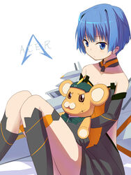  another_century&#039;s_episode another_century&#039;s_episode:_r autumn_four bad_id bad_pixiv_id bare_shoulders blue_eyes blue_hair bob_cut bonta-kun elbow_gloves female full_metal_panic full_metal_panic?_fumoffu gloves gotyou looking_back short_hair solo 