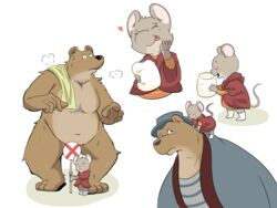  4:3 age_difference anthro bear better_version_at_source blush celestine_(ernest_and_celestine) clothing ernest_(ernest_and_celestine) ernest_and_celestine m@rt male mammal mouse murid murine nude rodent size_difference tongue young young_anthro 