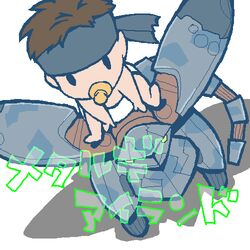  baby bandana bandana lowres metal_gear metal_gear_(series) metal_gear_ray metal_gear_solid pacifier solid_snake 