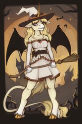  2023 adora_(marsminer) alicorn anthro equid equine female halloween hi_res holidays horn horse magic_user mammal marsminer mythological_creature mythological_equine mythology solo tagme wings witch 