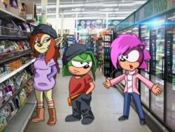  4:3 brother_(lore) brother_and_sister_(lore) clothed clothing female group male manic_the_hedgehog mindy_latour redraw sega sibling_(lore) sister_(lore) sonia_the_hedgehog sonic_the_hedgehog_(series) sonic_underground stock_image tamers12345&#039;s_sonic_underground trio wyerframez 