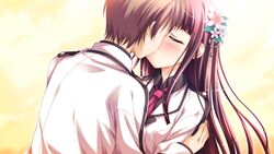  game_cg iro_ni_ide_ni_keri_waga_koi_wa kissing ko~cha long_hair tagme tenjo_kikyou 