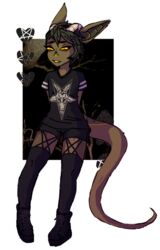  2015 abject alpha_channel clothed clothing demon femboy imp looking_at_viewer male red_eyes solo yellow_sclera 