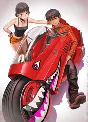  1boy akira female highres motorbike murata_renji short_hair 