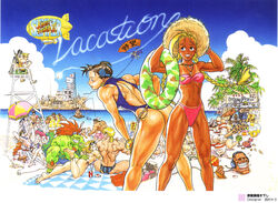  6+boys 6+girls abs aircraft akuma_(street_fighter) anklet armlet ass back bandeau barefoot baseball_bat beach beach_umbrella beamed_eighth_notes bear_pelt beard bent_over bikini bikini_tan blanka blanket blindfold blonde_hair blue_bikini blue_headwear bottle bracelet braid brown_hair buried cammy_white camouflage can casual_one-piece_swimsuit chair character_request chun-li closed_eyes cloud club_(weapon) coca-cola coconut coconut_tree colored_skin crab cross dark_skin day dee_jay dhalsim dirigible double_bun drink drink_can drinking_straw earrings edmond_honda eighth_note eliza_masters everyone eyewear_on_head facial_hair feathers feet fei_long final_fight fishing fishing_rod flag flat_chest food fruit goggles goggles_on_head green_skin grin guile hair_bun hat hawaiian_shirt headband headphones highres holding holding_bottle hot_air_balloon hotpot inflatable_raft innertube instrument japan jewelry ken_masters legs lifeguard lily_hawk lipstick log long_hair lounge_chair lying m._bison makeup male_swimwear maracas midriff multiple_boys multiple_girls muscular musical_note nail nail_bat native_american navel necklace nishimura_kinu ocean old-fashioned_swimsuit on_back on_stomach one-piece_swimsuit outdoors palm_tree parachute peaked_cap pelt photoshop_(medium) pink_bikini pink_hair pink_headwear poison_(final_fight) police_hat ponytail raft red_hair red_headband ryu_(street_fighter) sagat sandals scan shark shark_fin shirt shop short_hair shorts side-tie_bikini_bottom sitting sky skywriting smile soda_can source_request squatting standing strapless straw_hat street_fighter street_fighter_ii_(series) striped striped_male_swimwear suikawari sunglasses swim_briefs swim_ring swim_trunks swimsuit tan tanlines thong_bikini thunder_hawk top_hat traditional_media translation_request tree tube_top twin_braids umbrella vega_(street_fighter) very_dark_skin water watermelon weapon zangief 