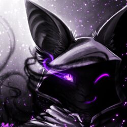  1:1 2017 abstract_background ambiguous_gender anthro carinae clothed clothing conditional_dnp demonbatcat digital_media_(artwork) felid feline felis glowing glowing_eyes hood legacy_(ratte) magic mammal onene purple_eyes ratte solo 