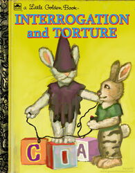 abu_ghraib anthro cia dark_humor duo guard interrogation lagomorph leporid little_golden_books male mammal parody politics prison prisoner rabbit satar_jabar torture turbinedivinity