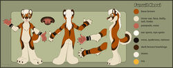 2007 ambiguous_gender anthro biped canid canine color_swatch digital_media_(artwork) english_text front_view full-length_portrait hair keovi mammal model_sheet multiple_angles portrait side_view solo standing tail text toony white_hair