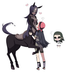 agro_(shadow_of_the_colossus) ambiguous_gender blush breasts centaur equid equid_taur european_mythology female greek_mythology group heart_symbol hi_res hooves human humanoid_taur japan_studio_(game_developer) mammal mammal_taur mono_(shadow_of_the_colossus) monster_girl_(genre) mythology quadruped question_mark shadow_of_the_colossus simple_background sony_corporation sony_interactive_entertainment standing tail taur team_ico_(game_developer) tensugitakashi wander_(shadow_of_the_colossus) white_background