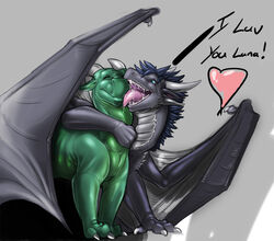 claws dragon duo embrace european_mythology feral heart_symbol hug licking male membrane_(anatomy) membranous_wings mythological_creature mythological_scalie mythology narse quadruped sabur scalie tojo_the_thief_(character) tongue tongue_out western_dragon wings