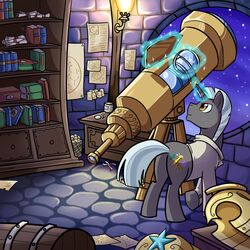 1:1 armor astronomy book chart chest_(container) detailed_background drawing equid equine feral friendship_is_magic hasbro headgear helmet horn lens madmax magic male mammal my_little_pony mythological_creature mythological_equine mythology quadruped solo star star_chart tail telescope unicorn