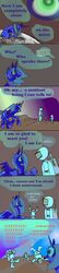 6_panel_comic absurd_res alicorn astronaut blue_body blue_feathers comic english_text equid equine feathered_wings feathers female feral friendship_is_magic group hasbro hi_res horn long_image mammal moon moonbase_alpha my_little_pony mythological_creature mythological_equine mythology princess_luna_(mlp) screentone tall_image text unknown_artist wings