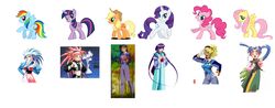 absurd_res applejack_(mlp) ayeka_jurai blue_body blue_feathers blue_fur cabbit_(tenchi_muyo) clothing cutie_mark earth_pony equid equine feathered_wings feathers female feral fluttershy_(mlp) friendship_is_magic fur group hair hasbro hat headgear headwear hi_res horn horse kiyone_makibi mammal mihoshi_kuramitsu multicolored_hair my_little_pony mythological_creature mythological_equine mythology pegasus pink_body pink_fur pinkie_pie_(mlp) pony purple_hair quadruped rainbow_dash_(mlp) rainbow_hair rarity_(mlp) ryo-ohki ryoko_hakubi sasami simple_background tail tenchi tenchi_muyo twilight_sparkle_(mlp) two_tone_hair unicorn unknown_artist washu_hakubi white_background wings yellow_body yellow_feathers