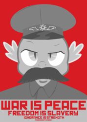 anthro big_brother clothing crossover cult_of_personality dragon election equestria-election facial_hair friendship_is_magic hasbro hat headgear headwear male moustache my_little_pony mythological_creature mythological_scalie mythology nineteen_eighty-four parody poster poster_template propaganda russian scalie solo soviet_union spike_(mlp)