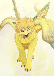 ambiguous_gender avian chimera creepy dragon feathered_dragon feathered_scalie feathered_wings feathers feral flammie hybrid kunugi mana_(series) mythological_creature mythological_scalie mythology scalie secret_of_mana simple_background solo soul_devouring_eyes square_enix tail white_background wings