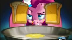 bread cheese cheese_singles clothing cooking cookware dairy_products dress earth_pony equid equine female food friendship_is_magic frying_pan fur hasbro horse kitchen_utensils mammal my_little_pony parody pink_body pink_fur pinkie_pie_(mlp) pony solo the_looney_tunes_show third-party_edit tools unknown_artist warner_brothers