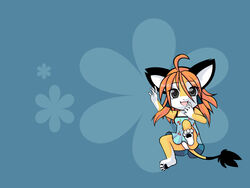 4:3 4_toes anthro barefoot black_pawpads chibi claws curling_toes feet female luna777 moondog pawpads soles solo tail tail_tuft taratsu_(character) toes tuft wallpaper