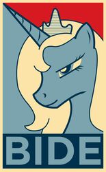 barack_obama_&quot;hope&quot;_poster bide biding cunning election equestria-election equid equine female feral friendship_is_magic hasbro hi_res horn mammal my_little_pony mythological_creature mythological_equine mythology poster poster_template princess_luna_(mlp) propaganda shepard_fairey solo unicorn waiting