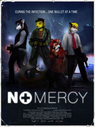 3:4 anthro assault_rifle bill_(left_4_dead) border building canid canine canis clothing detailed_background dipstick_tail english_text felid female fox francis_(left_4_dead) group gun handgun hi_res hospital left_4_dead_(series) leopard louis_(left_4_dead) male mammal markings movie_poster night outside pantherine parody pistol poster poster_template protagonist_(left_4_dead) raining ranged_weapon rifle sky submachine_gun tail tail_markings text title valve vani-fox watermark weapon white_border wolf zoey_(left_4_dead)