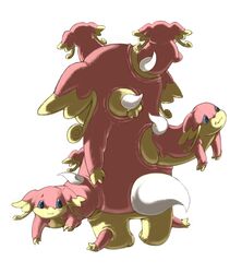 ambiguous_gender audino creepy generation_5_pokemon looking_away nightmare_fuel nintendo pokemon pokemon_(species) semania9ja simple_background solo standing what white_background