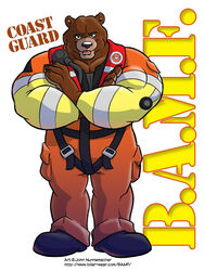 3:4 anthro bear coast_guard cooner life_jacket male mammal muscular muscular_anthro muscular_male solo