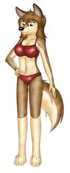 aleu_(balto) anthro anthrofied balto_(series) canid canine canis clothed clothing domestic_dog featureless_crotch female folwilliar hi_res hybrid mammal panties pinup pose skimpy solo underwear universal_studios wolfdog