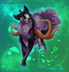 ambiguous_gender angry blackwater canid canine canis creepy feral fierce mammal monster solo wolf