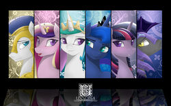 2013 absurd_res blue_eyes blue_hair blush crown english_text equid equine female feral friendship_is_magic fur grey_body grey_fur group hair hasbro headgear hi_res horn long_hair looking_at_viewer mammal multicolored_hair my_little_pony mythological_creature mythological_equine mythology open_mouth pink_body pink_fur princess princess_cadance_(mlp) princess_celestia_(mlp) princess_luna_(mlp) purple_eyes purple_hair royal_guard_(mlp) royalty short_hair smile text thestral tongue twilight_sparkle_(mlp) two_tone_hair unicorn unnop64 white_body white_fur yellow_eyes