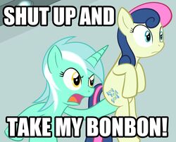 2012 amber_eyes blue_eyes bonbon_(mlp) comedy_central duo earth_pony english_text equid equine female feral friendship_is_magic futurama hair hasbro horn horse lyra_heartstrings_(mlp) mammal mcsadat meme multicolored_hair my_little_pony mythological_creature mythological_equine mythology open_mouth parody pink_hair pony purple_hair shut_up_and_take_my_money text two_tone_hair unicorn