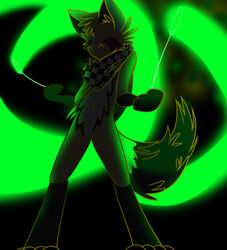 abstract_background anthro anthro_base base_(disambiguation) canid canine canis charlockle glowsticking glowstringing male mammal rave scarf simple_background solo unknown_artist wolf