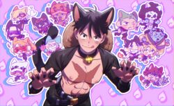  2girls 6+boys :3 abs afro angry animal_ears antlers ascot bags_under_eyes bare_pectorals bead_necklace beads bell belt black_belt black_eyes black_hair black_jacket black_nails black_pants black_shorts blonde_hair blue_hair blue_skin blush brook_(one_piece) brown_fur burn_scar cat_boy cat_ears cat_girl cat_tail chest_tattoo chibi closed_mouth coin colored_skin commentary_request curly_eyebrows curly_hair cyborg dark-skinned_male dark_skin ear_piercing earrings eustass_kid fang_out fat fat_man fingernails fire franky_(one_piece) freckles full_body goggles goggles_on_head green_hair group_picture hair_over_one_eye hand_tattoo hat hat_on_back headphones heart heart-shaped_eyes highres holding holding_sword holding_weapon horns jacket japanese_clothes jewelry jinbe_(one_piece) kemonomimi_mode kimono kio6565 korean_commentary leather leather_pants long_fingernails long_hair long_nose looking_at_another looking_at_viewer mechanical_arms monkey_d._luffy multicolored_hair multiple_boys multiple_girls nami_(one_piece) neck_bell necklace nico_robin nipples oerba_yun_fang one_eye_closed one_piece open_mouth orange_hair orange_kimono oversized_hat pants partial_commentary paw_pose pawpads pectorals piercing portgas_d._ace purple-tinted_eyewear pyrokinesis red-tinted_eyewear red_ascot red_hair reindeer_antlers roronoa_zoro running sabo_(one_piece) sanji_(one_piece) scar scar_across_eye scar_on_cheek scar_on_chest scar_on_face short_hair shorts sideburns single_earring single_mechanical_arm skeleton smile smoke smoking straw_hat streaked_hair sunglasses sweatdrop sword tail tattoo tinted_eyewear tongue tongue_out tony_tony_chopper topless_male trafalgar_law triple_wielding upper_body usopp wavy_hair weapon white_hair white_headwear 