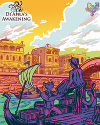 4:5 anthro boat canal city domestic_cat duo felid feline felis furoticon ian_jay male mammal restricted_palette trading_card_game vehicle watercraft