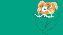 16:9 female florges generation_6_pokemon green_background hi_res nintendo orange_flower_florges pokemon pokemon_(species) sdmax300 simple_background solo wallpaper widescreen