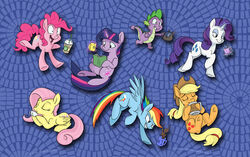 2013 abstract_background applejack_(mlp) beverage blonde_hair blue_body blue_feathers blue_fur book closed_eyes clothing coffee container cowboy_hat cup cutie_mark dragon drinking earth_pony equid equine excited feathered_wings feathers female feral fluttershy_(mlp) food freckles friendship_is_magic fur glowing group hair hasbro hat headgear headwear horn horse levitation magic male mammal multicolored_hair my_little_pony mythological_creature mythological_equine mythological_scalie mythology pegasus pink_hair pinkie_pie_(mlp) pony purple_body purple_fur purple_hair rainbow_dash_(mlp) rainbow_hair rarity_(mlp) reading running scalie simple_background sophiecabra sparkles spike_(mlp) starbucks straw_(disambiguation) tail tea tea_bag twilight_sparkle_(mlp) two_tone_hair unicorn wings yellow_body yellow_feathers