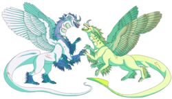 alpha_channel ambiguous_gender blood bodily_fluids dragon duo feathered_wings feathers feral fight fluffy fur hexapodal karissa monster myfi mythological_creature mythological_scalie mythology open_mouth scalie sievert simple_background tail teeth tongue transparent_background wings