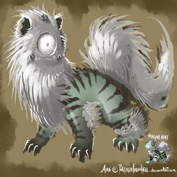 1:1 1_eye 4_toes alternate_species ambiguous_gender arcanine canid canine claws fakemon feet feral fur fusion generation_1_pokemon green_body green_fur hybrid magnemite mammal nintendo pokemon pokemon_(species) pokemon_fusion pokemonfromhell solo toes white_body white_fur