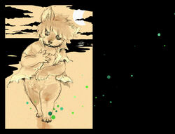 abstract_art ambiguous_gender anthro beach black_background canid canine canis clothed clothing cloud domestic_dog kunugi looking_at_viewer mammal moon night outside sea seaside simple_background sky solo walking water