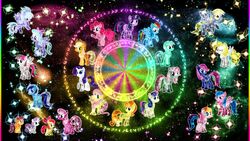 16:9 amber_eyes apple_bloom_(mlp) applejack_(mlp) blonde_hair blossomforth_(mlp) blue_body blue_eyes blue_feathers blue_fur blue_hair bonbon_(mlp) carrot_top_(mlp) cheerilee_(mlp) cloud_chaser_(mlp) crystal_pony_(mlp) cutie_mark derpy_hooves earth_pony equid equine feathered_wings feathers female firefly_(pre-g4) flitter_(mlp) fluttershy_(mlp) friendship_is_magic fur green_eyes grey_body grey_fur group hair hasbro hi_res horn horse lyra_heartstrings_(mlp) mammal minuette_(mlp) morningstar-1337 multicolored_hair my_little_pony mythological_creature mythological_equine mythology orange_body orange_fur pegasus pink_body pink_fur pink_hair pinkie_pie_(mlp) pony purple_body purple_eyes purple_fur purple_hair rainbow rainbow_dash_(mlp) rainbow_hair rarity_(mlp) scootaloo_(mlp) space spacescape surprise_(pre-g4) sweetie_belle_(mlp) twilight_sparkle_(mlp) two_tone_hair unicorn wallpaper white_body white_fur widescreen wings yellow_body yellow_feathers yellow_fur