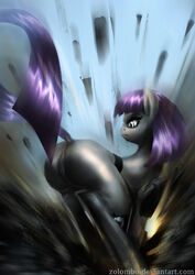 2014 ass earth_pony equid equine featureless_crotch female feral friendship_is_magic fur grey_body grey_fur hair hasbro hi_res horse mammal maud_pie_(mlp) my_little_pony outside pony purple_hair raised_tail rock shaded shadow sky solo tail zolombo