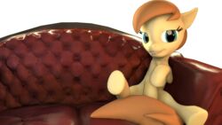 16:9 3d_(artwork) alpha_channel brown_hair cream_heart_(mlp) digital_media_(artwork) earth_pony equid equine fan_character female feral furniture green_eyes hair hasbro hi_res horse looking_at_viewer mammal my_little_pony mynokiarules pony simple_background smile sofa solo source_filmmaker_(artwork) teeth transparent_background widescreen