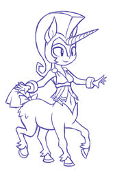 awilddrawfagappears bottomless clothed clothing equid equid_taur equine equine_taur female hooves horn humanoid_taur mammal mammal_taur midriff monochrome mythological_creature mythological_equine mythology shantae shantae_(series) solo taur unicorn unicorn_taur wayforward