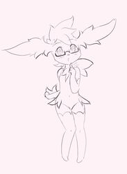  ambiguous_gender anthro chessy_(shaymin) eyewear g-raven generation_4_pokemon gesture glasses hand_gesture legendary_pokemon nintendo pointing pointing_at_self pokemon pokemon_(species) puckered_lips shaymin sky_forme_shaymin solo 