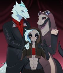  alternative_fashion anthro business_suit clothing cyberpunk_2077 family_photo father_(lore) father_and_child_(lore) father_and_son_(lore) female femboy freakster group hi_res kane_decobray male male/female male/male mother_(lore) mother_and_child_(lore) mother_and_son_(lore) non-mammal_hair office_clothing parent_(lore) parent_and_child_(lore) parent_and_son_(lore) punk reptile scalie sergal snake son_(lore) suit trio well_dressed xena_decobray xiro_decobray 